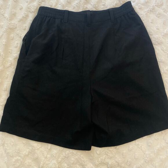 VTG 100% Wool Womens High Waisted Shorts Sz 12 32 Old Money Preppy Classic - Picture 2 of 3